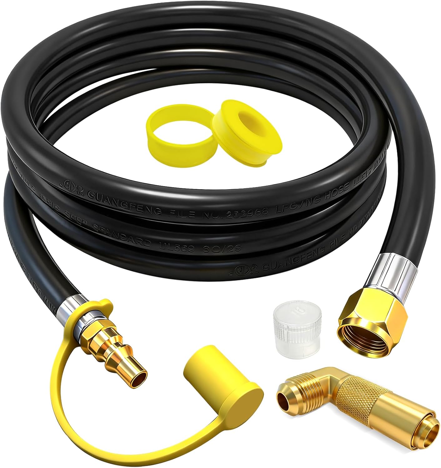 Manguera propano RV 8ft con adaptador 1/4x3/8 pulg