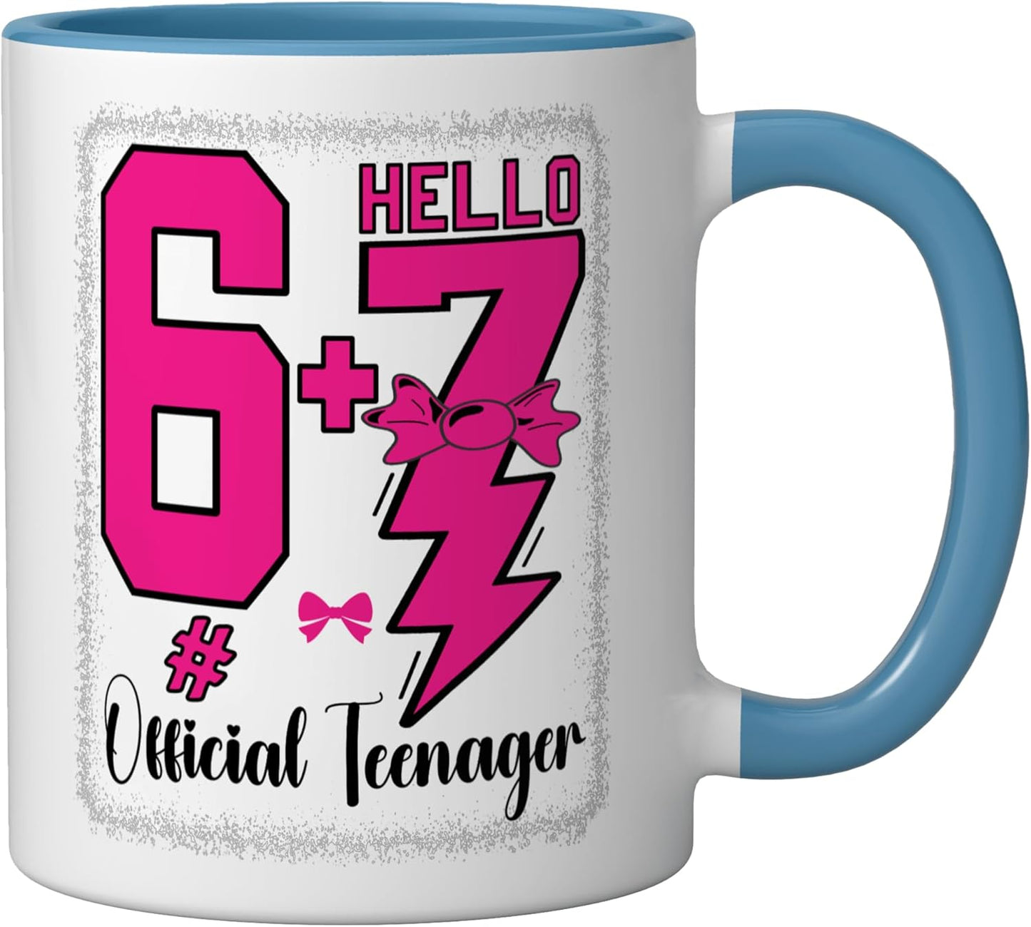 Taza Cerámica para Cumpleaños 13 Años Azul/Blanco