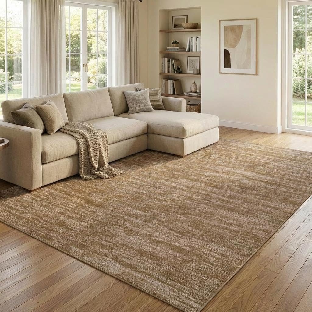 Alfombra moderna sala 8x10ft minimalista antideslizante