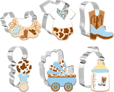 Cortadores de galletas de vaquero 6 piezas acero inoxidable