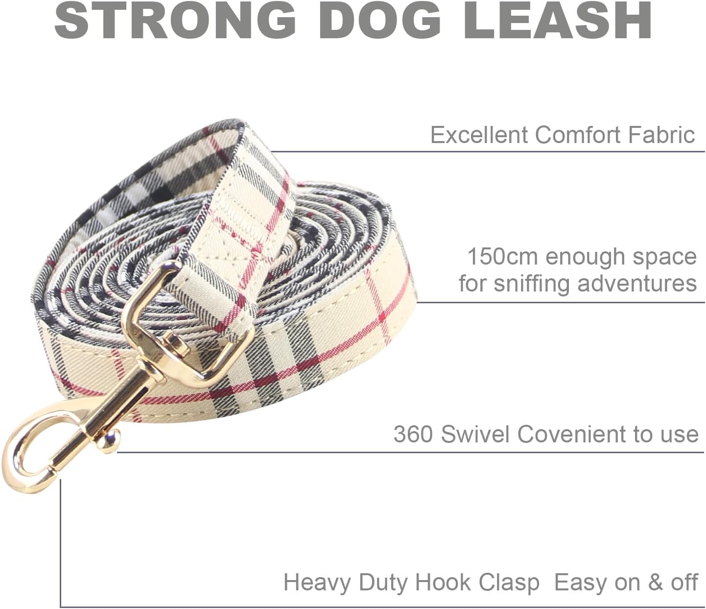 Collar y correa ajustable para perros seguros transpirables