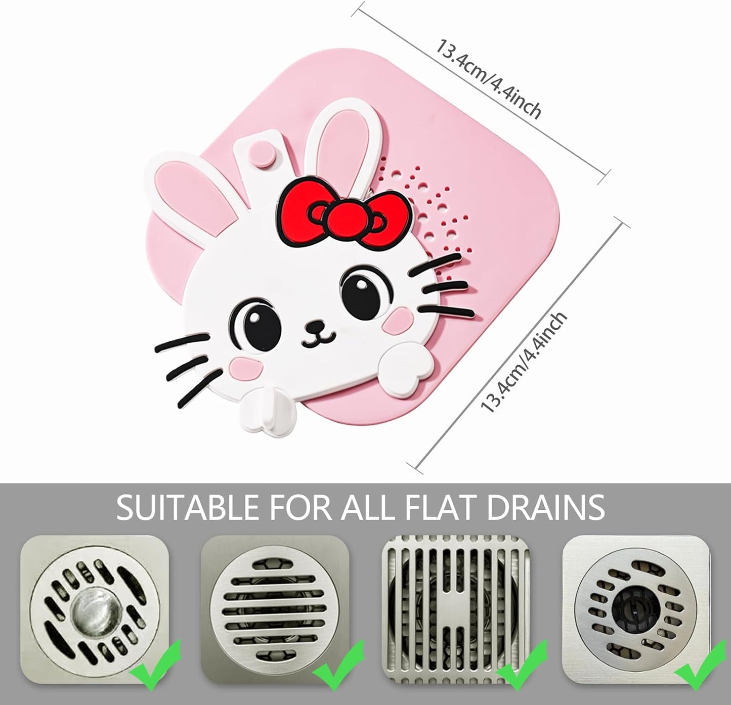 Tapón silicona 2en1 drenaje ducha y bañera 2 rosa