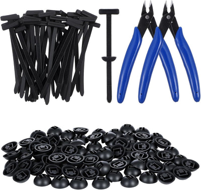 Kit 400 hebillas sujeción cables alta resistencia