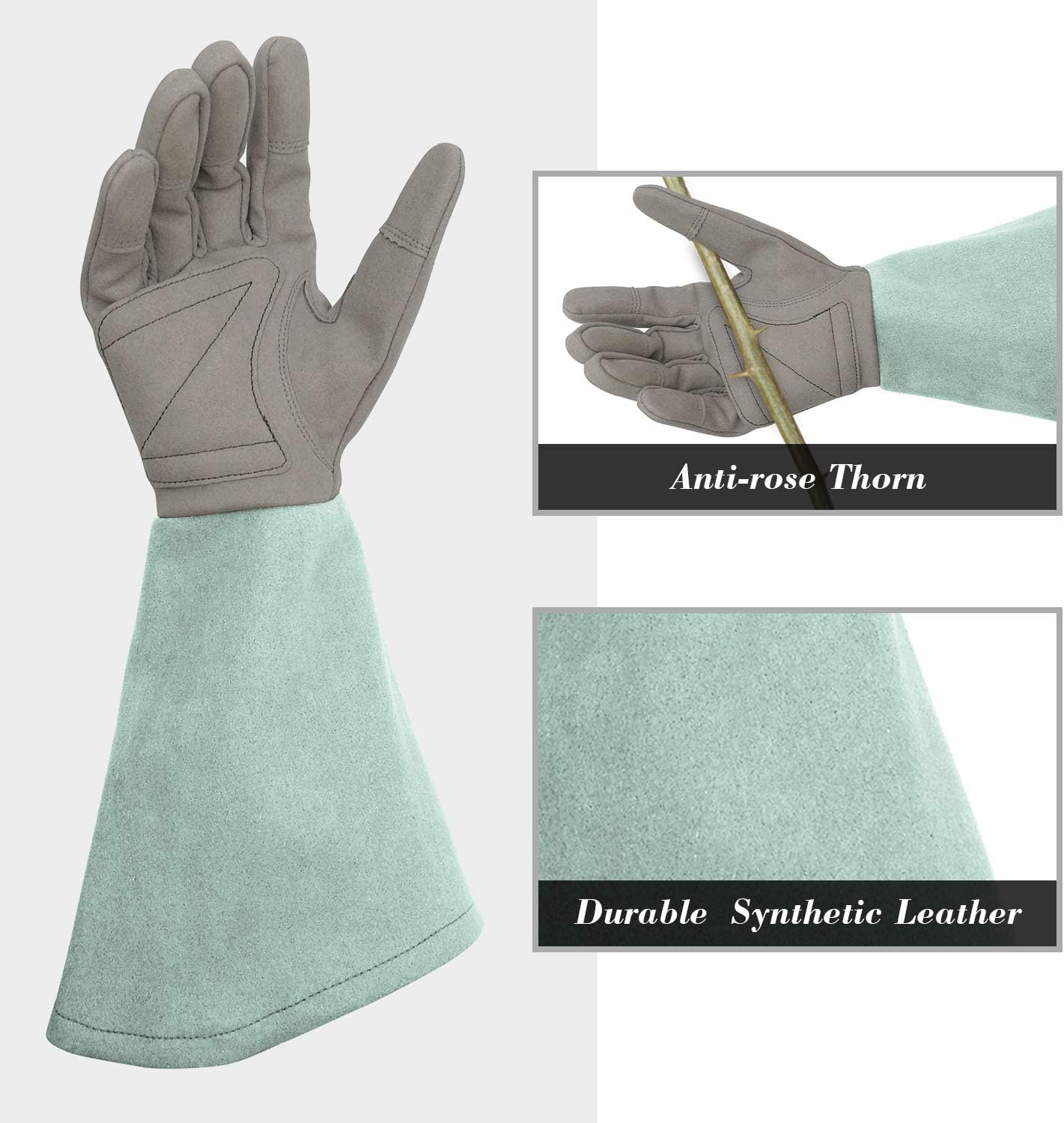 Guantes poda rosas resistentes espinas protege antebrazo
