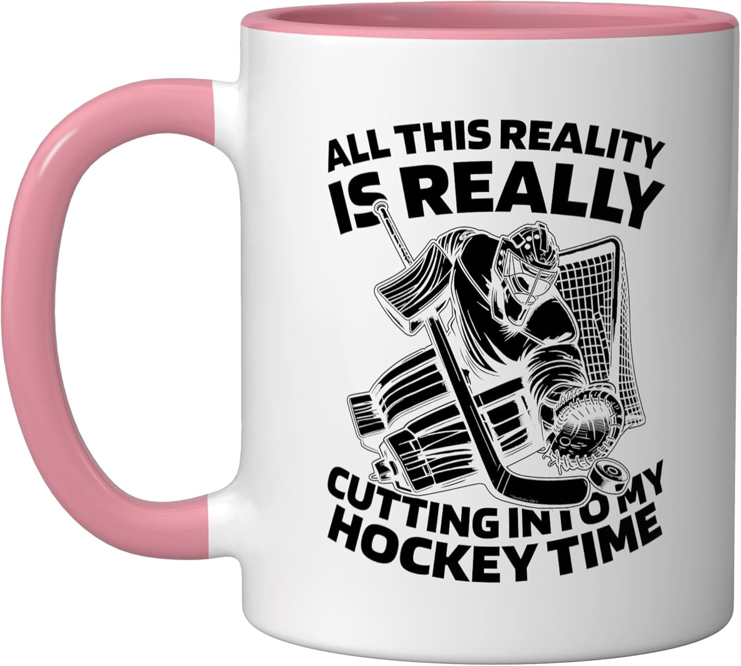 Taza Cerámica para Portero de Hielo Rosa/Blanca