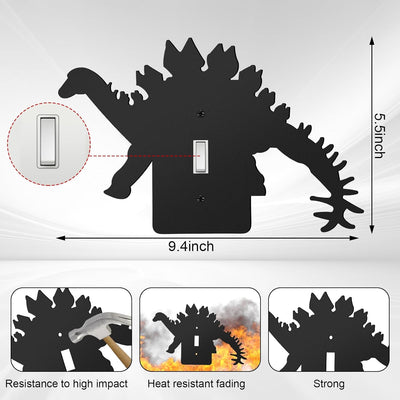Cubiertas metal negro para placa interruptor alce árbol montaña