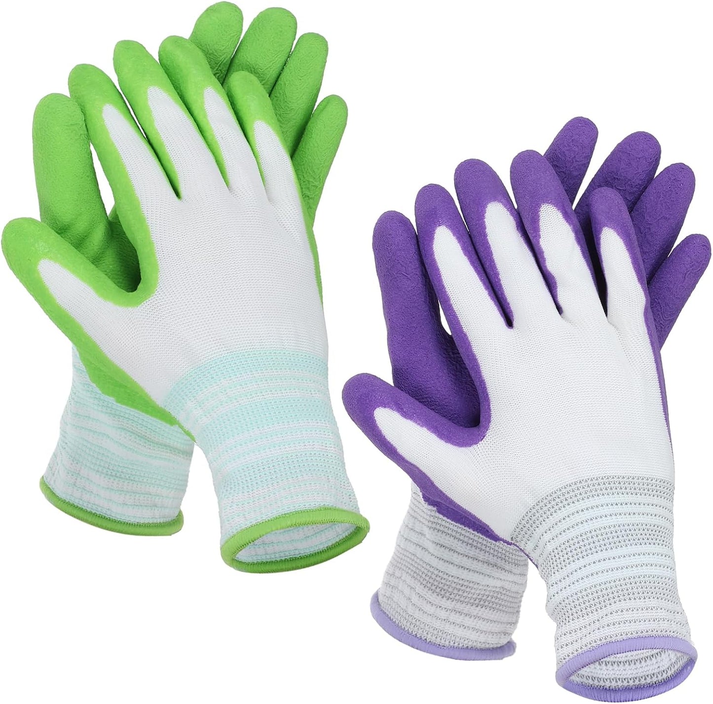 2 Pzas Guantes Jardinería con Revestimiento Goma Transpirable