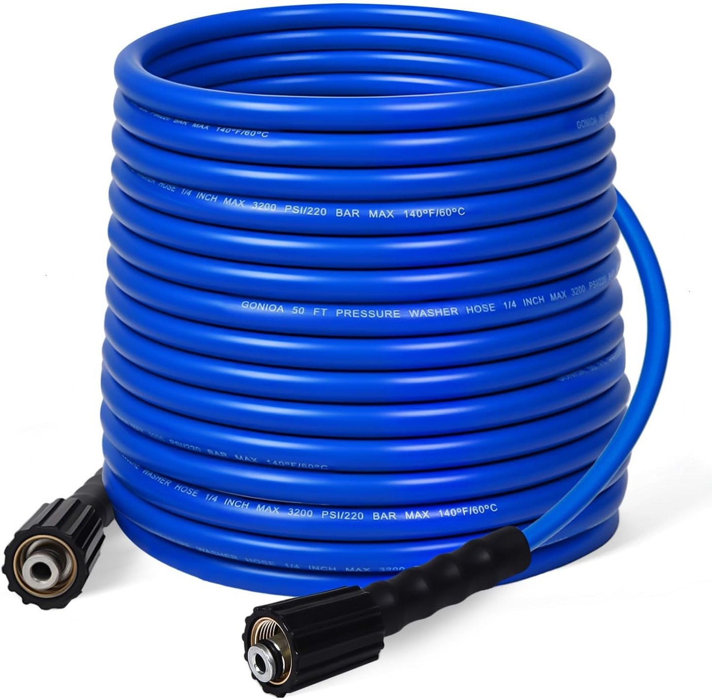 Manguera lavado presión 50ft 1/4pulg resistente accesorios M22