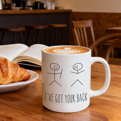Taza de café con texto en inglés I've Got Your Back, regalo divertido para hombres