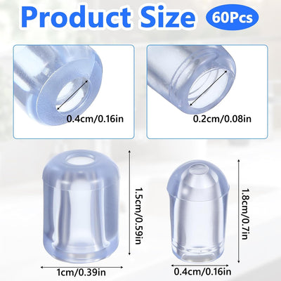 60 Protectores Rejilla Fregadero Goma Transparente 30piezas