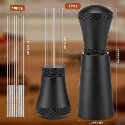 Herramienta agitadora de café expreso WDT con 7 agujas finas de acero inoxidable