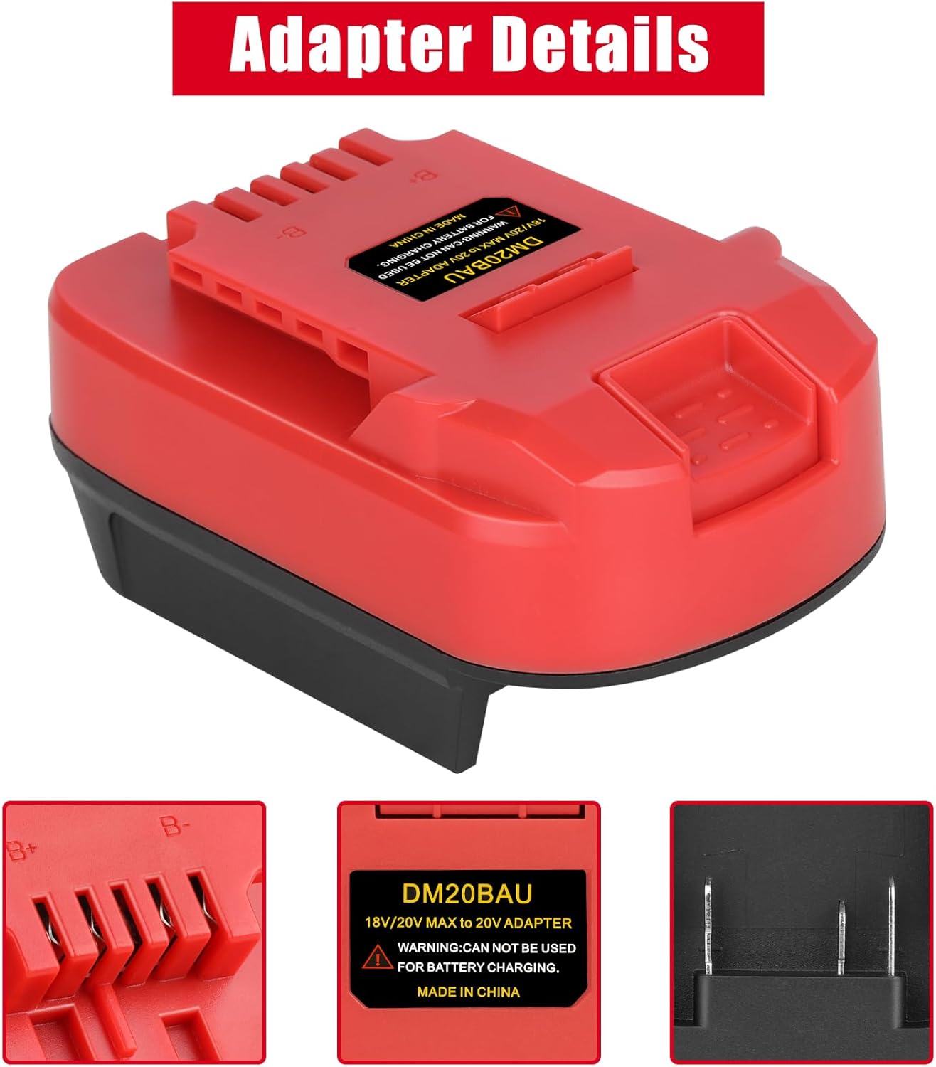 Adaptador batería 20V para herramientas inalámbricas