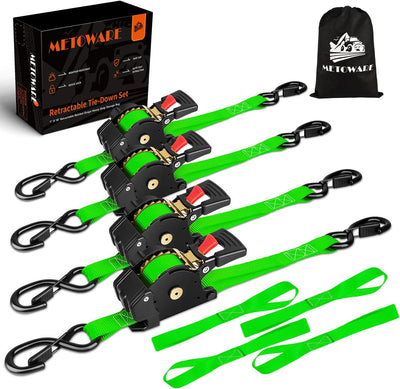 Correas trinquete retráctiles 1pulg x10ft 1500lb para camiones