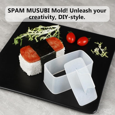 Kit de moldes de prensa Musubi con rebanador de carne y paleta de arroz