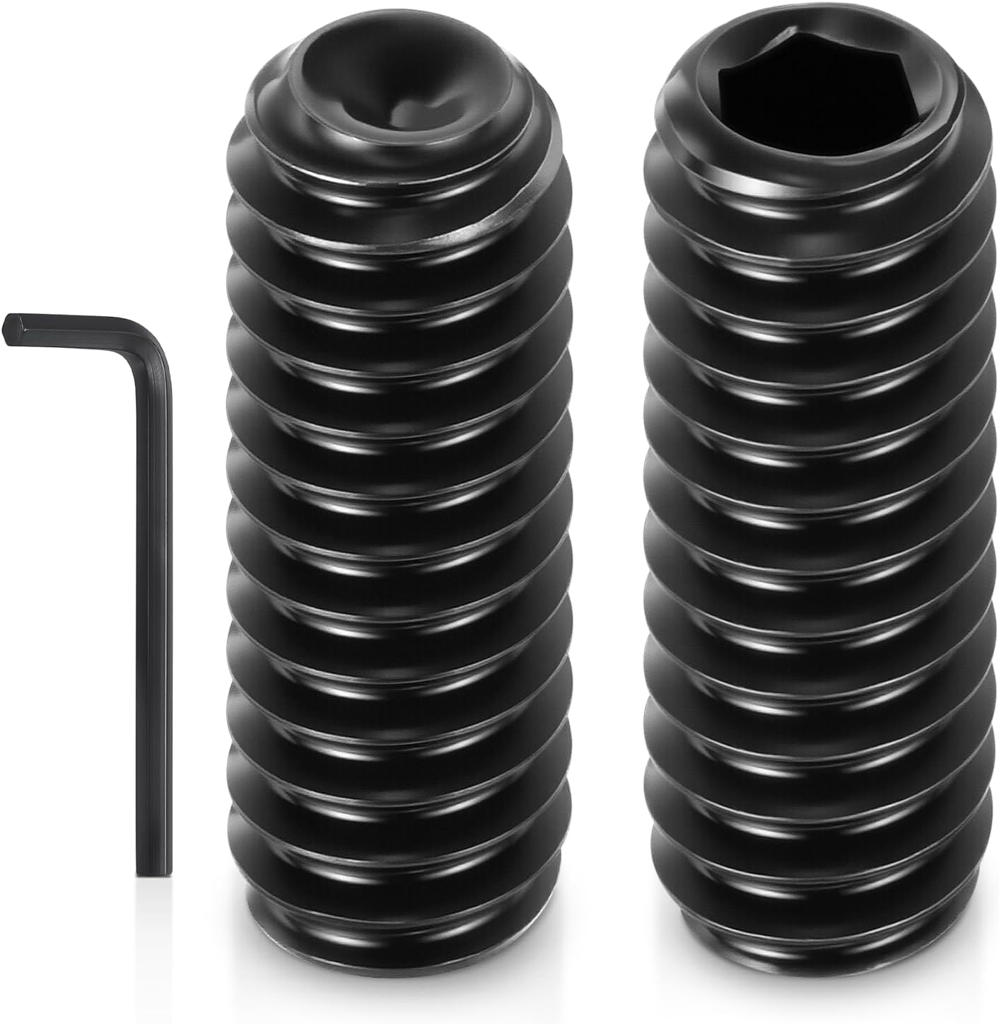 Set 25 Tornillos Acero Carbono Hexagonales Oxidado Negro