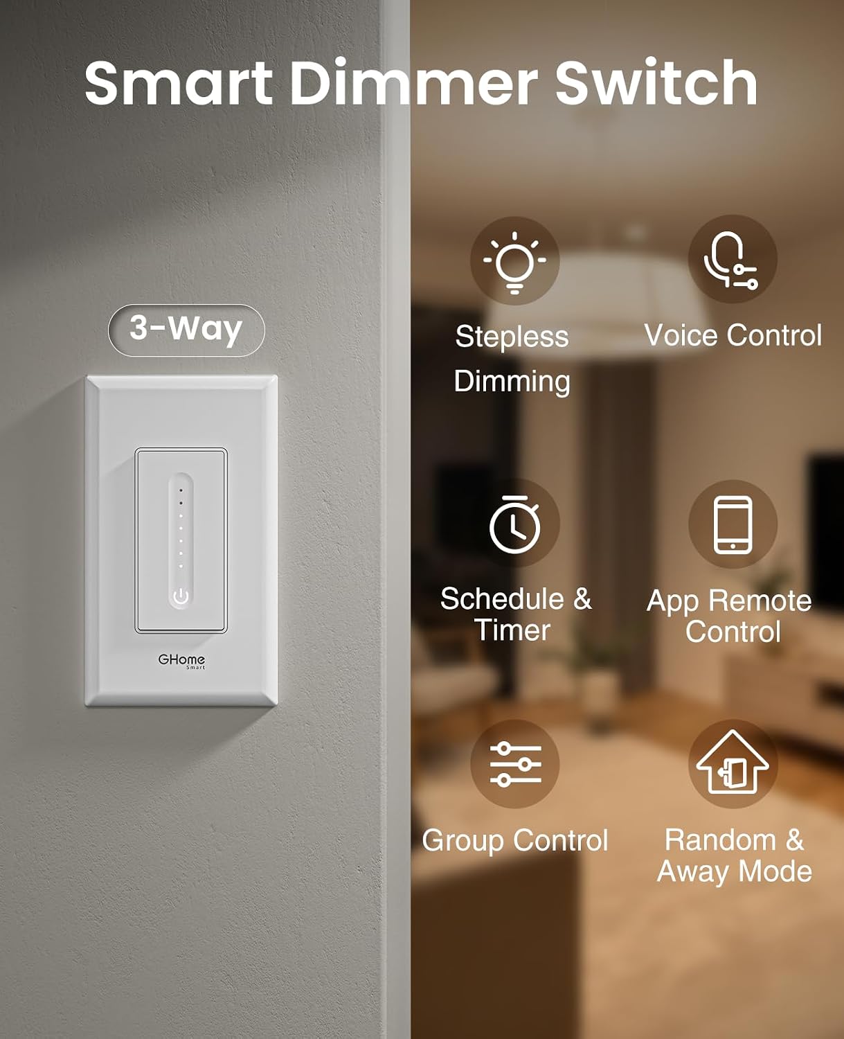 Interruptor 3 vías WiFi Alexa Google Home