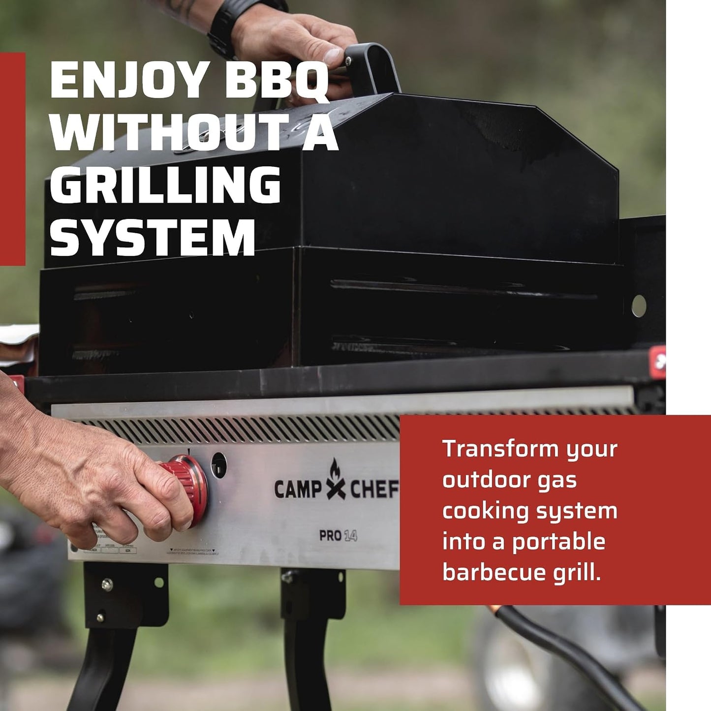 Caja barbacoa 14pulg sistema llama azul 3381oz