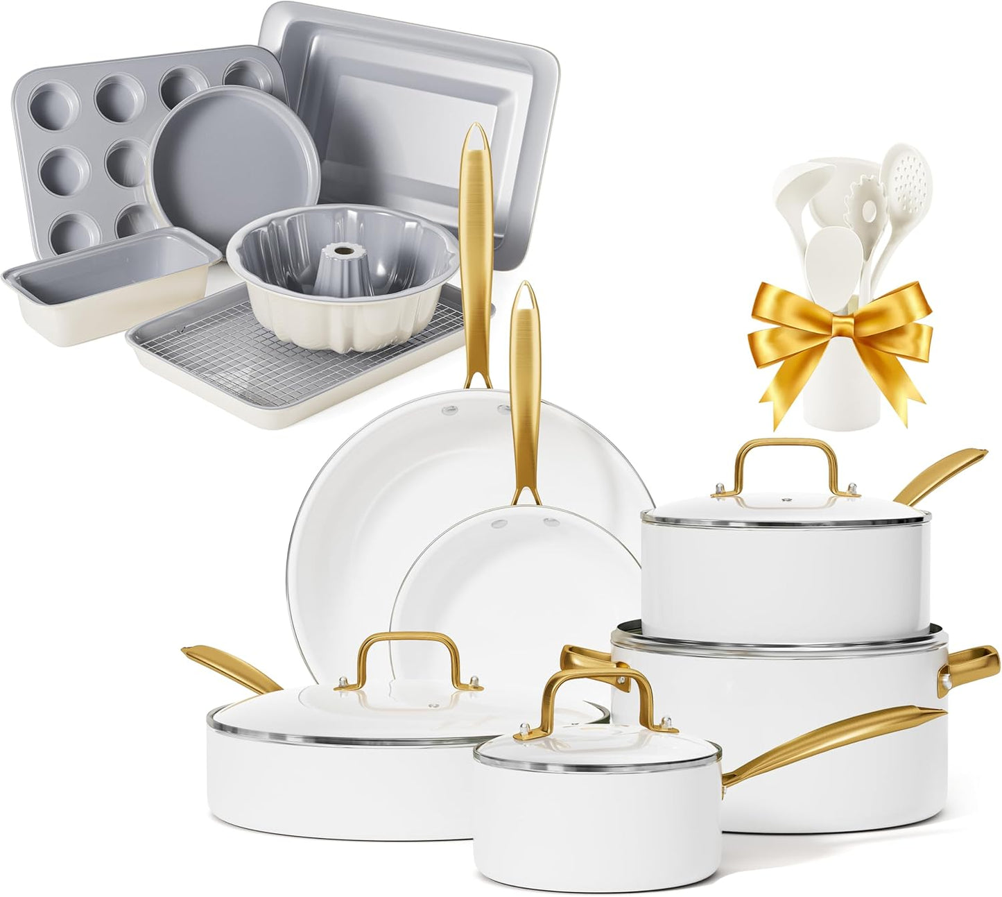 Juego de Ollas Cerámica Antiadherente para Cocina