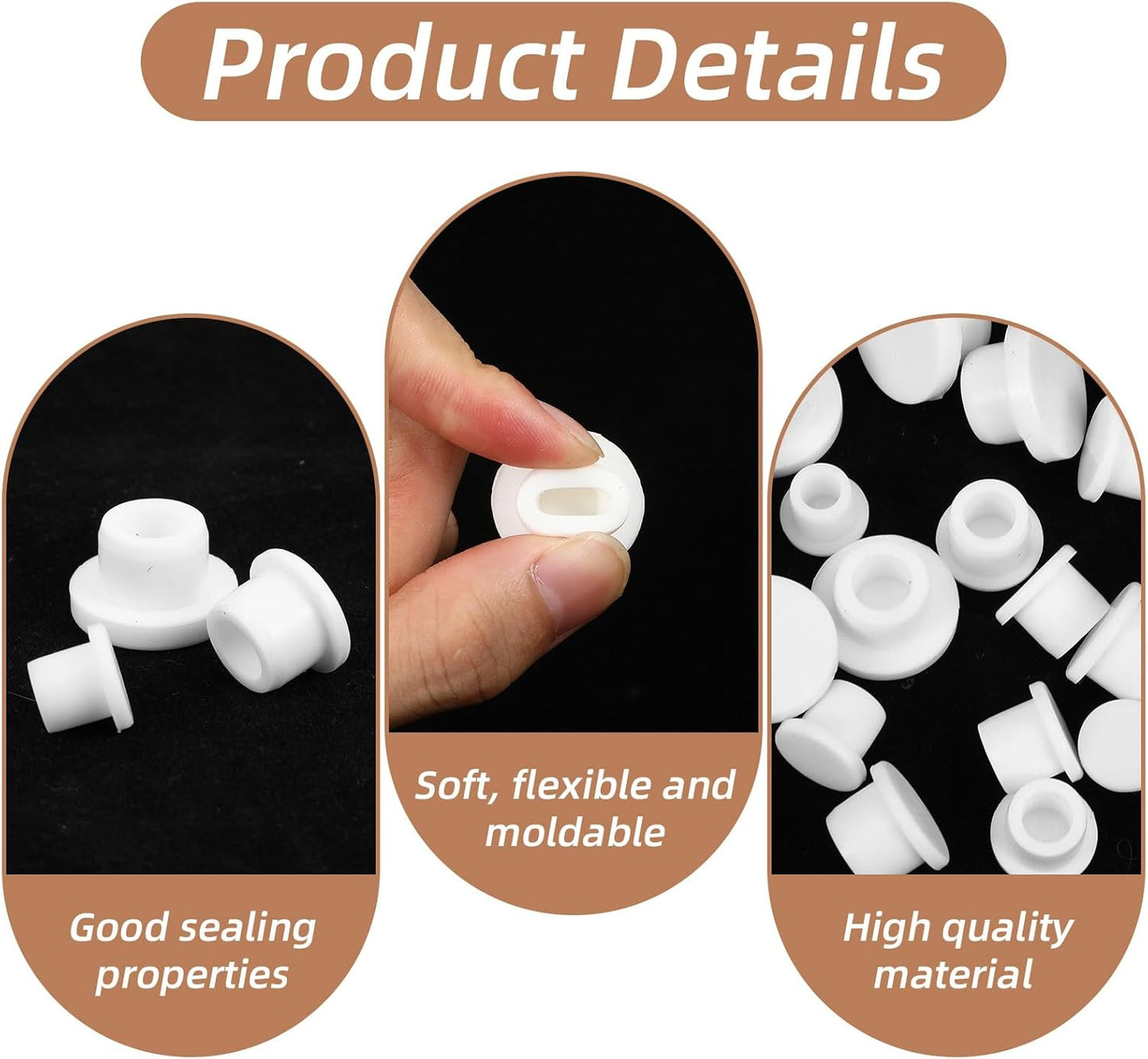 Tapones silicona sal pimienta 21uds redondos transparentes cocina