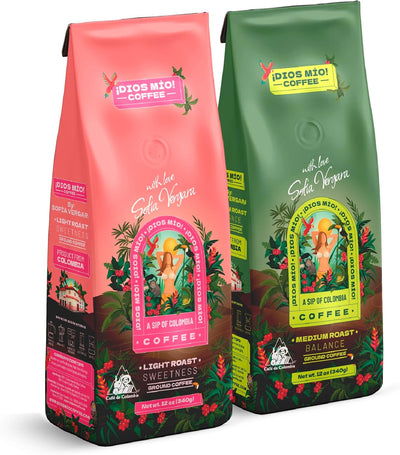 Café Colombiano Molido Premium Tostado Ligero y Medio 12oz Set 2