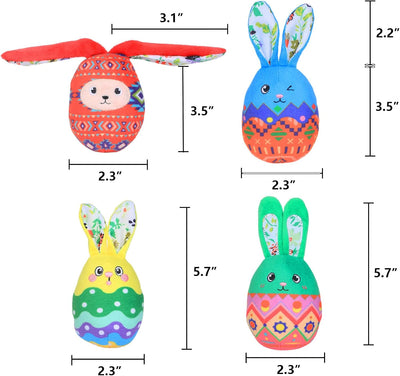 4 Pzas Huevos Pascua Perros Chirriantes Duraderos para Masticar