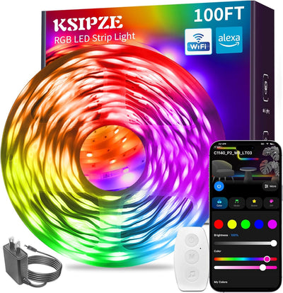 Tira LED RGBIC flexible con app 100pies cambio de color