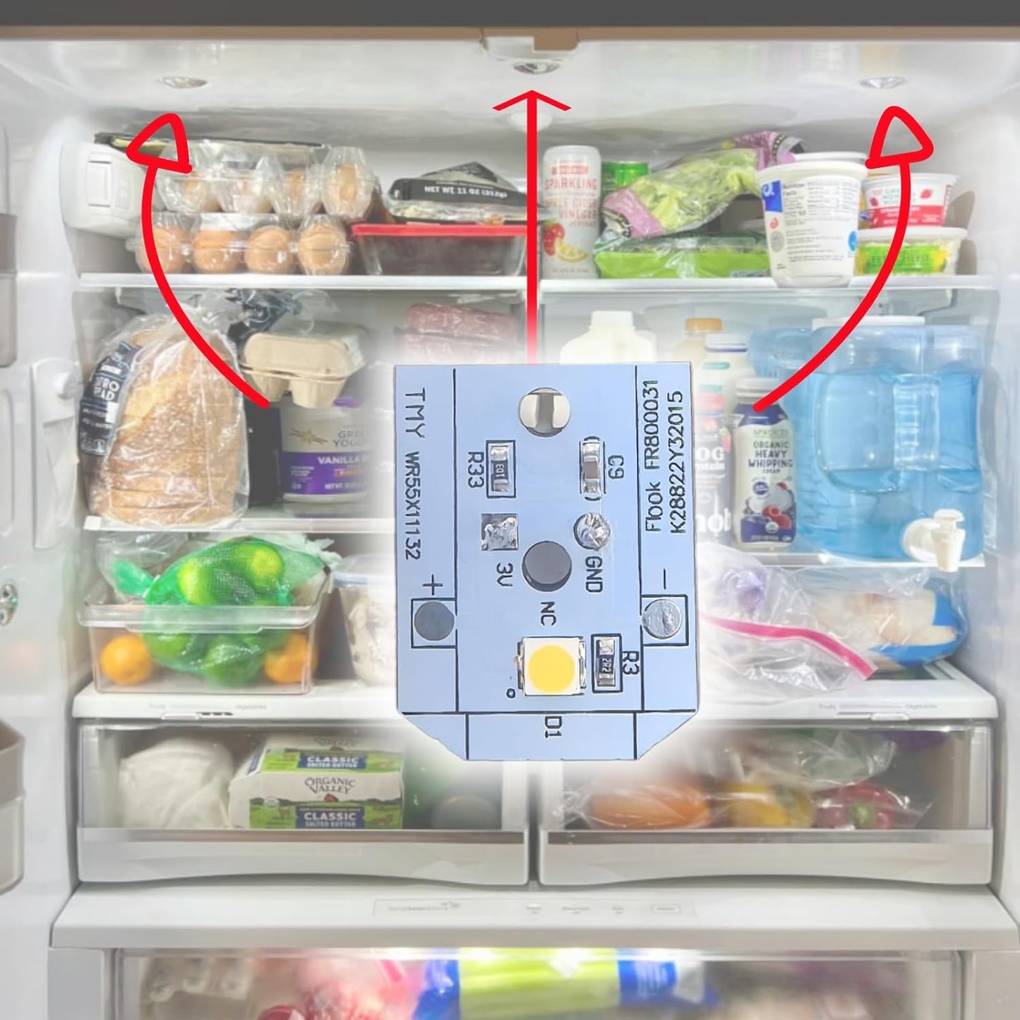 Luz LED comp para frigorífico GE set 6