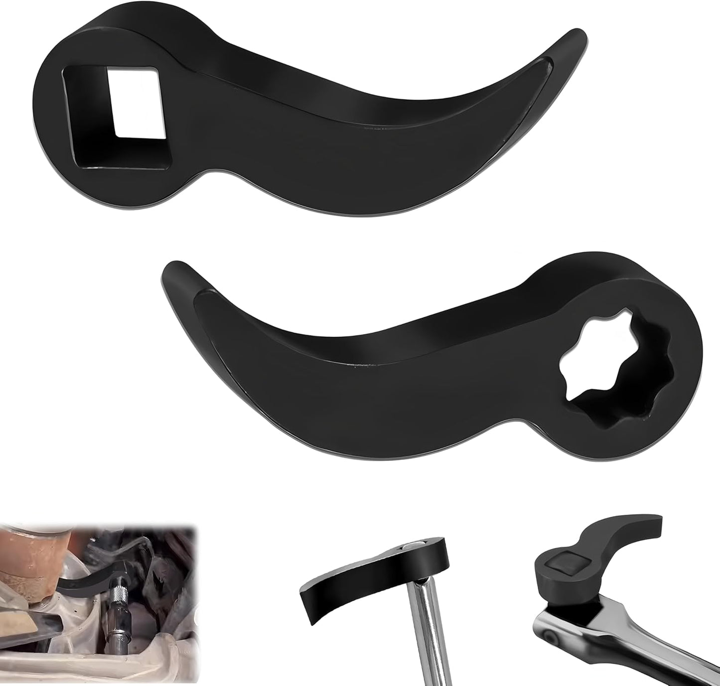 2 Cabezales Adaptadores Llave Palanca Prybar 1/2pulg