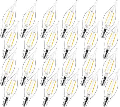 Bombillas E12 LED regulables 2700K para ventilador