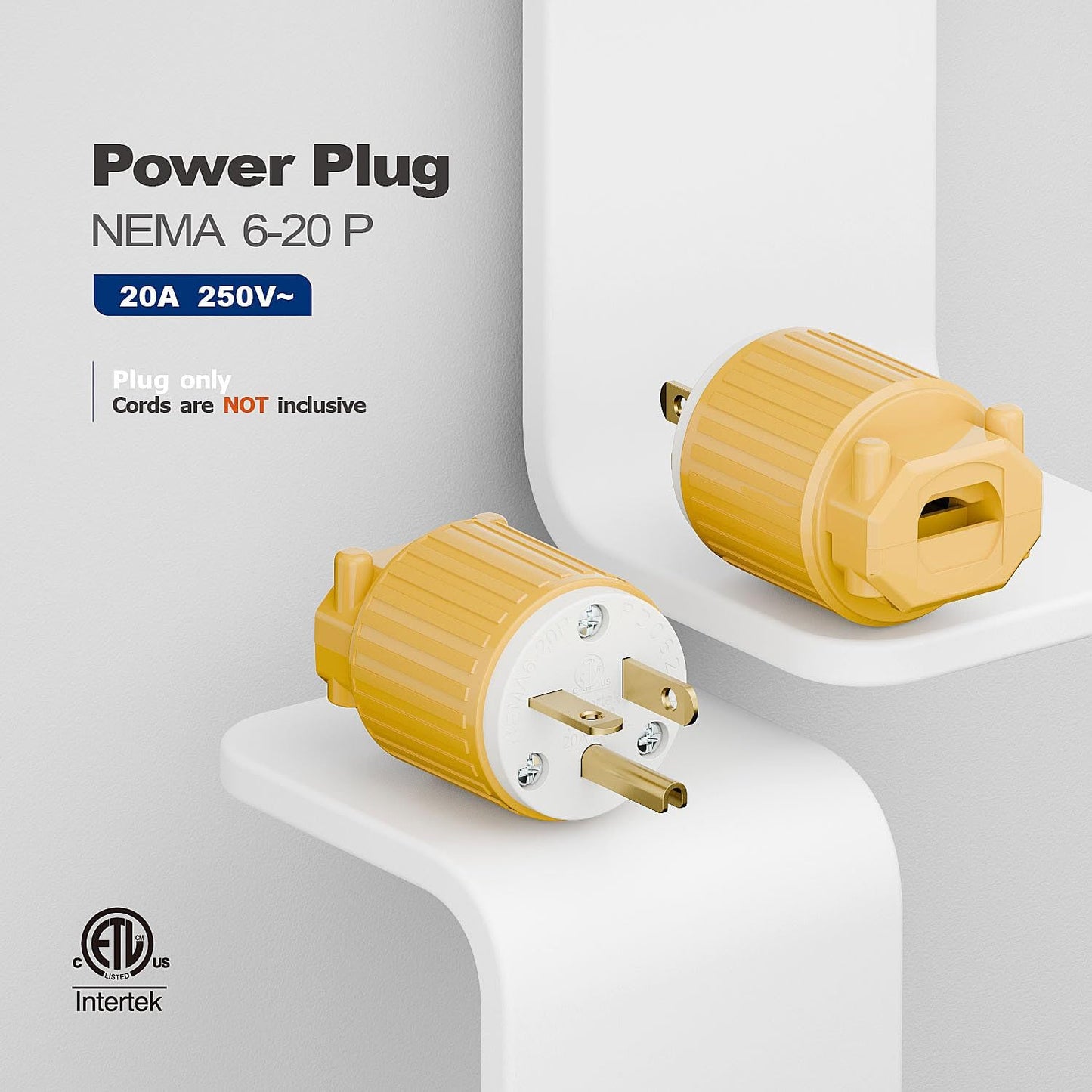 Enchufe macho NEMA 6-20P 20A/250V ETL