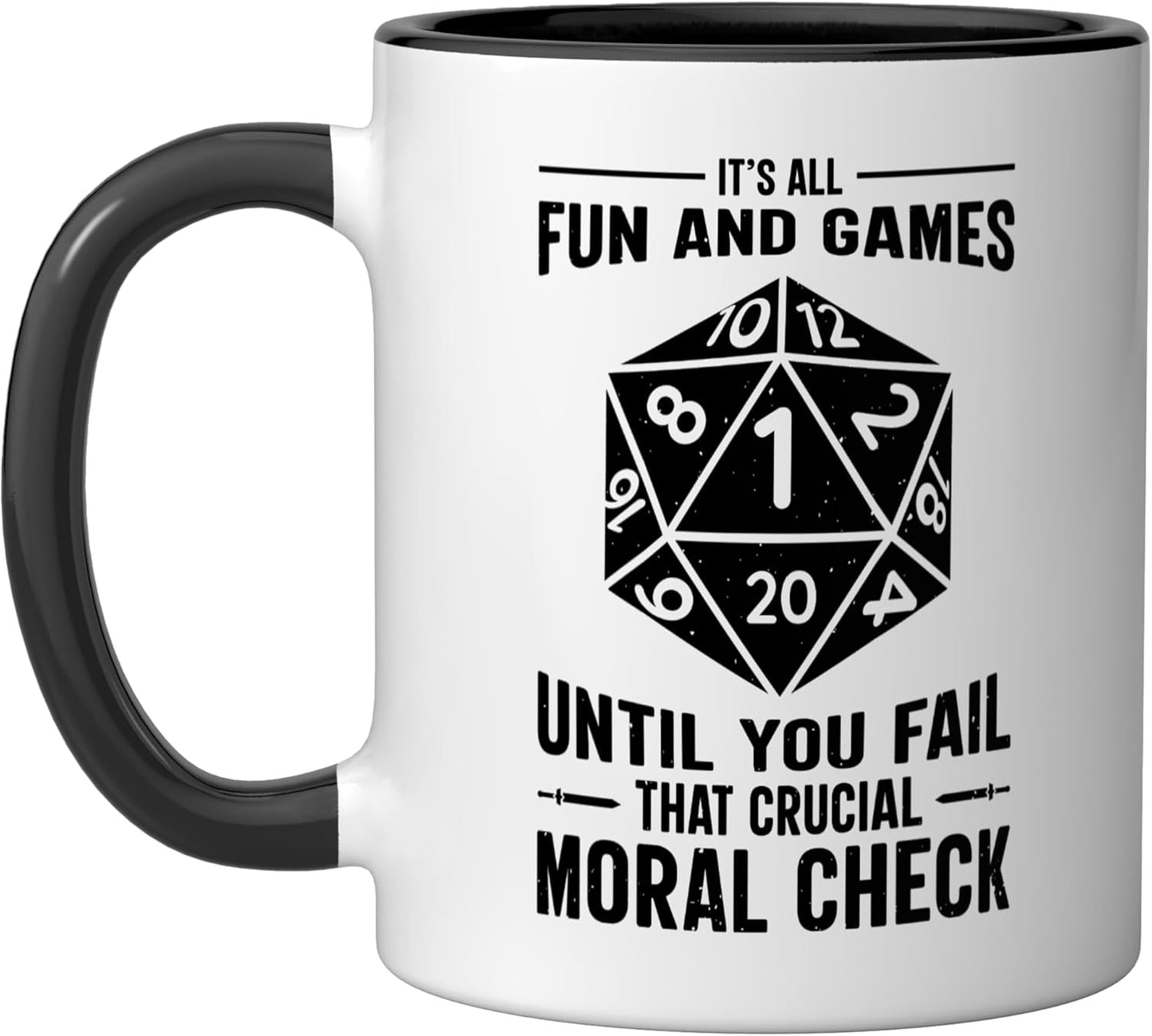Taza cerámica para pintura en miniatura de mesa negra/blanca