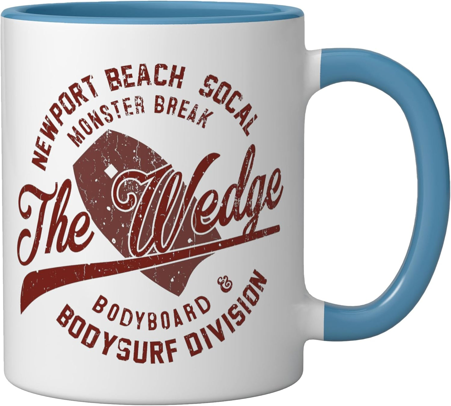 Taza Cerámica Bodyboard Bodysurf The Wedge Newport Beach SoCal Azul