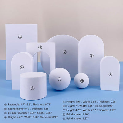 Cubo espuma 9 pzas para fotos blancas