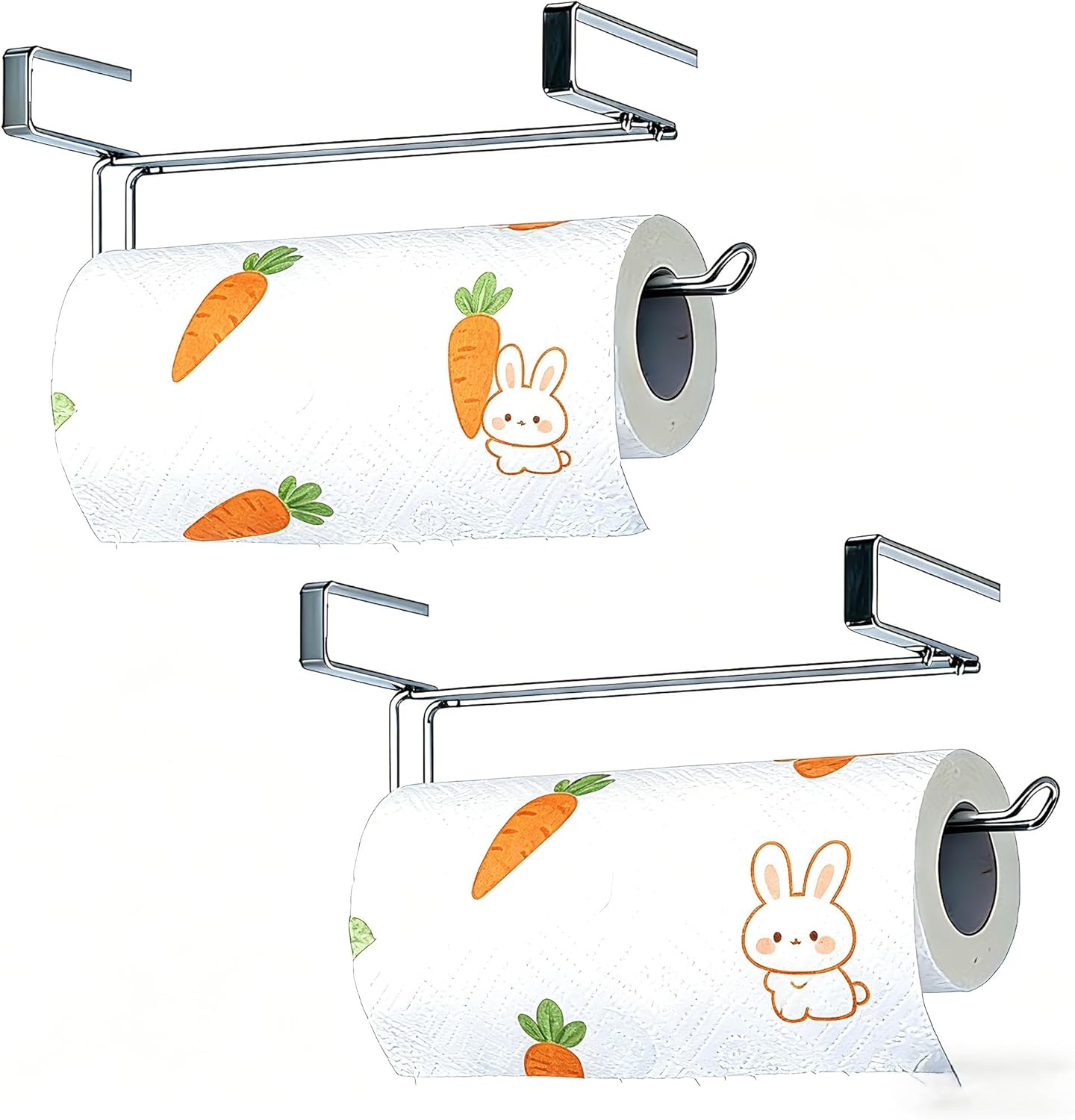 Soporte rollo toallas cocina sin taladro acero inox