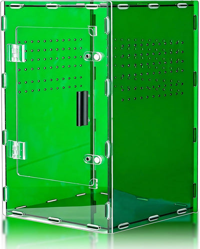 Tanque reptiles acrílico 8x8x12 verde oscuro Cyberpunk