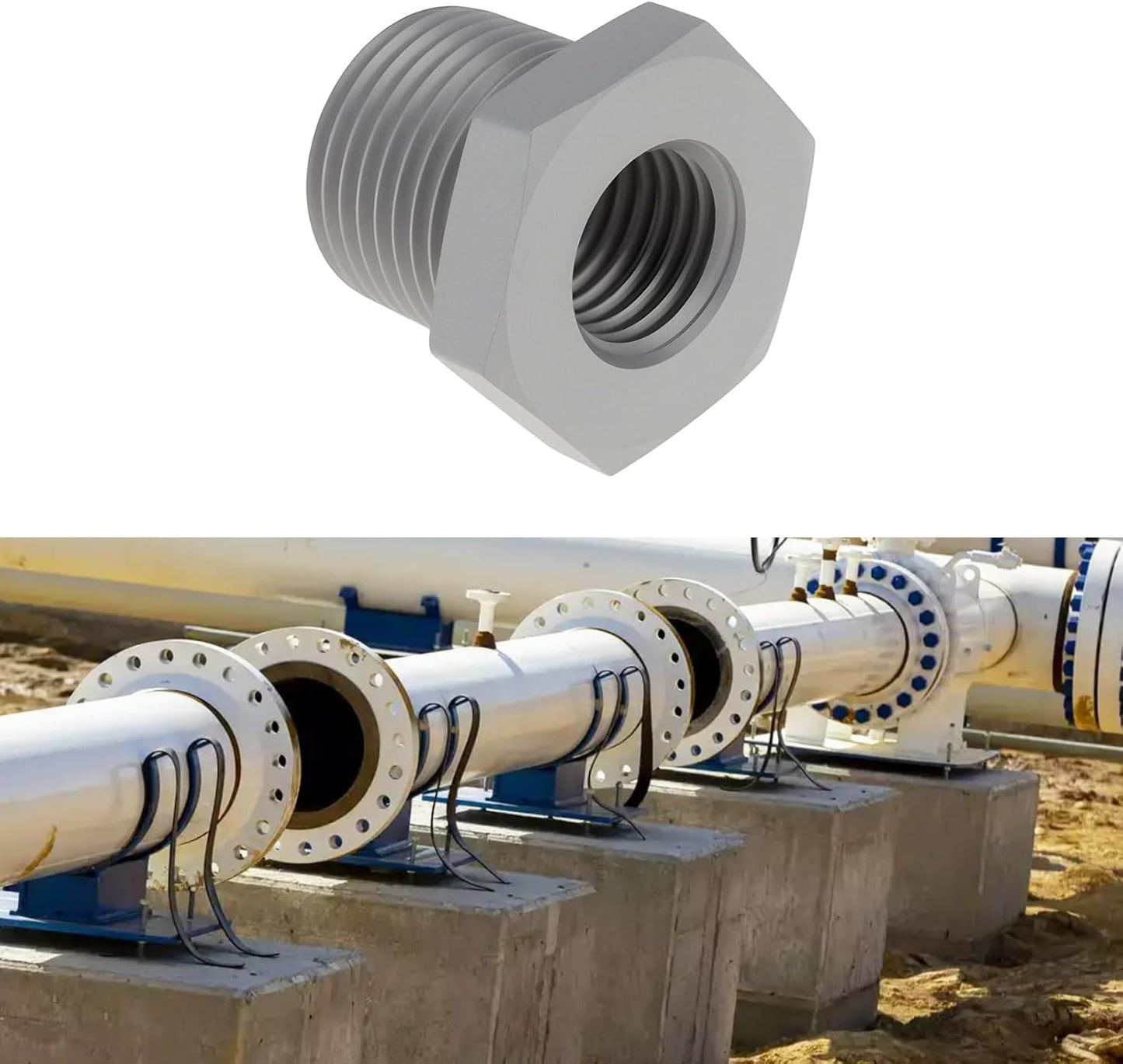 Adaptador reducción M18x1.5 a M12x1.5 2 Pzas