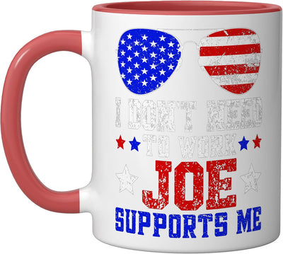 Taza Cerámica Roja/Blanca Soporte para Joe