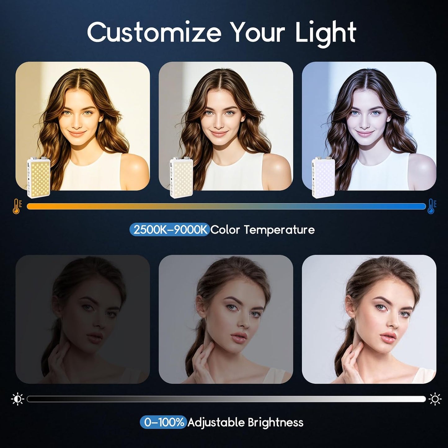 Panel luz video 40W bicolor 2500-9000K CRI 95 bolsillo difusor