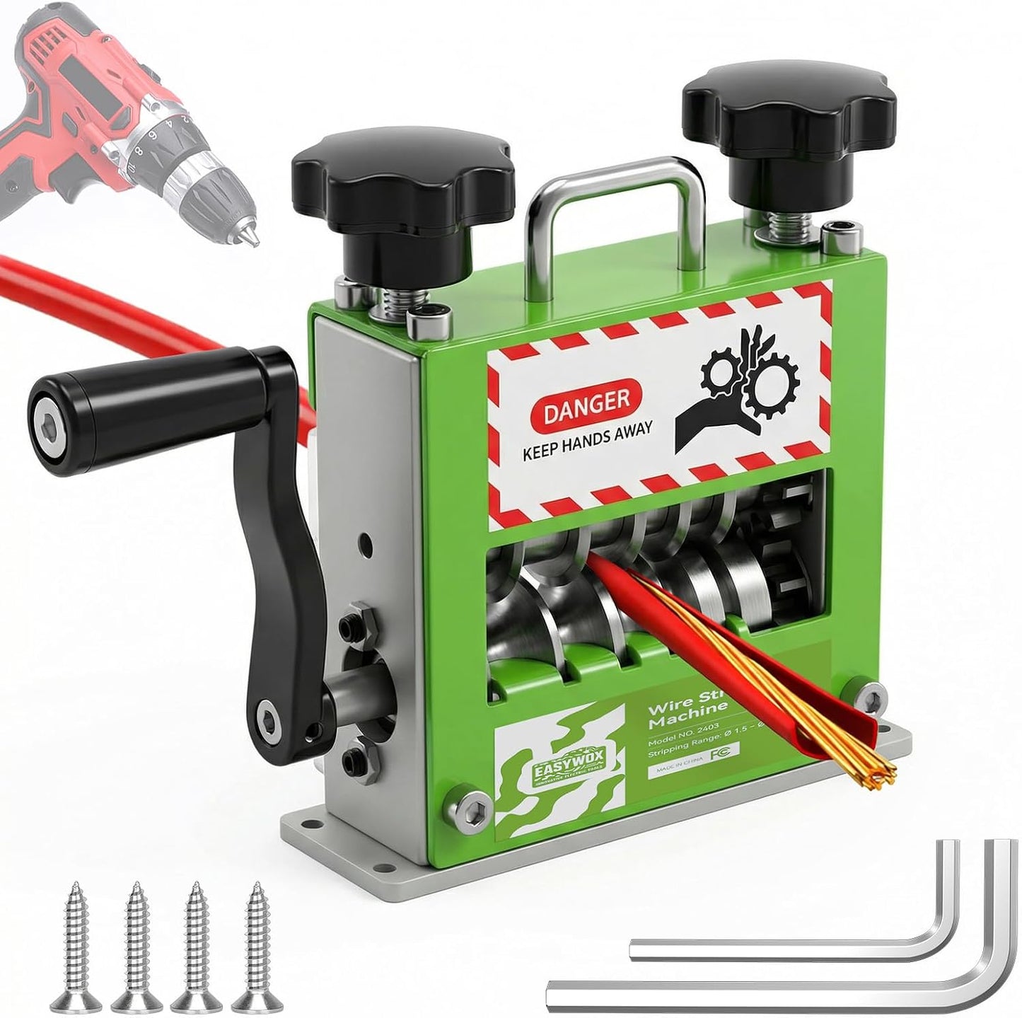 Máquina peladora manual de cables 6 canales 5 cuchillas