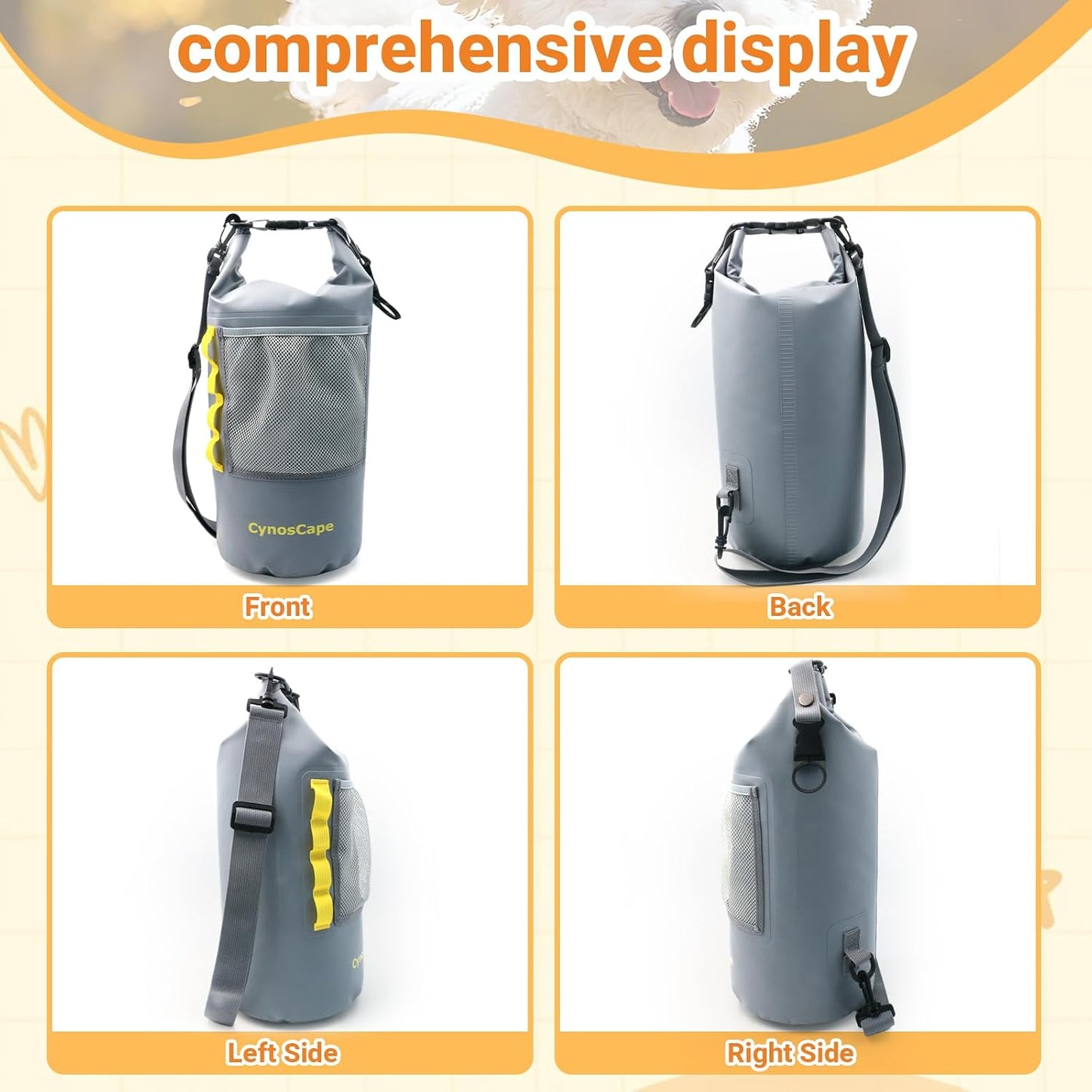 Bolsa almacenamiento mascotas 10L PVC resistente
