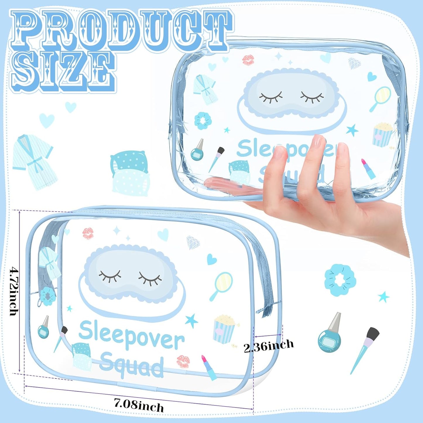 8 Pzas Bolsas Maquillaje Spa y Aseo