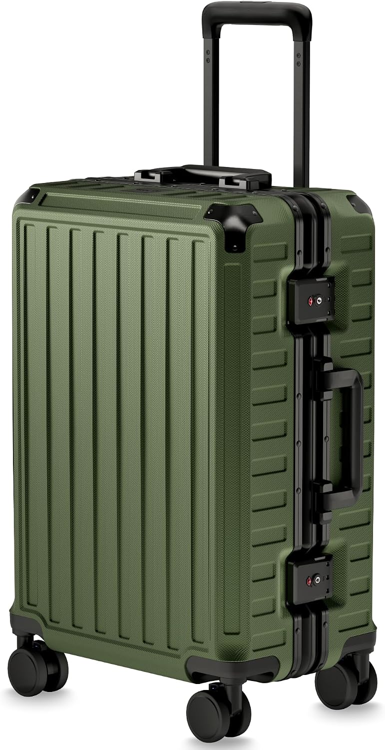 Maleta rígida policarbonato aluminio 8010S 21pulg verde