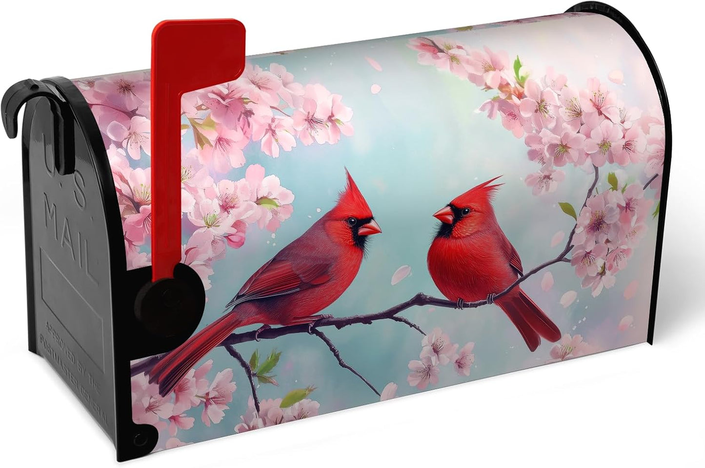Funda magnética para buzón 25.5x21pulg diseño flores y pájaros
