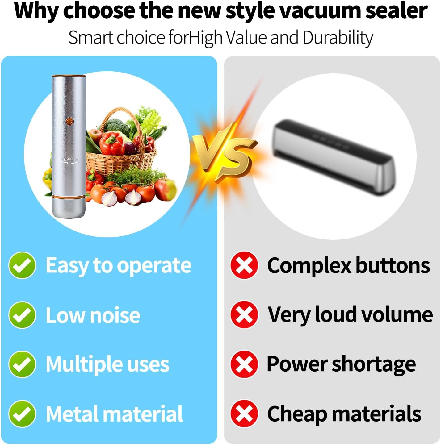Máquina selladora al vacío digital cuerpo aluminio
