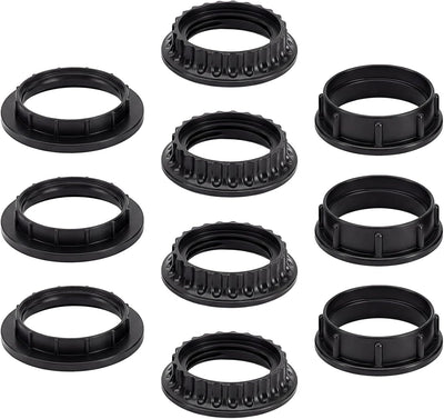 Anillos pantalla lámpara E26/E27 negro 34/40/1.594pulg