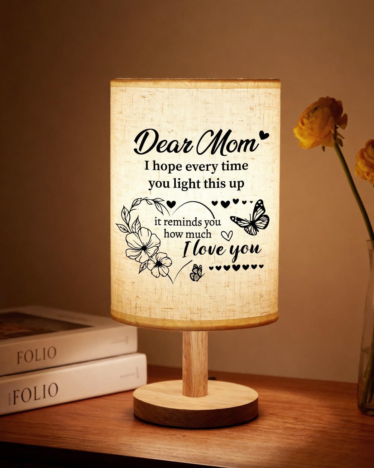 Lámpara de mesa regalo cumpleaños y jubilación para mamá