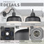 Luz solar exterior aplique negro cuello cisne industrial