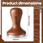 Manipulador café acero inox 304 base plana mango madera