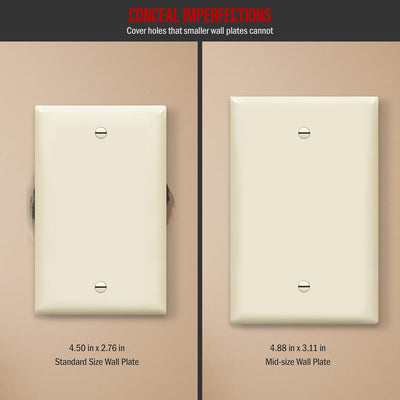 Placa pared termoplástico UL 4.88x3.11"