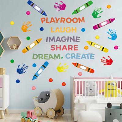 Adhesivo pared frases inspiradoras 2 pzas 30x90cm
